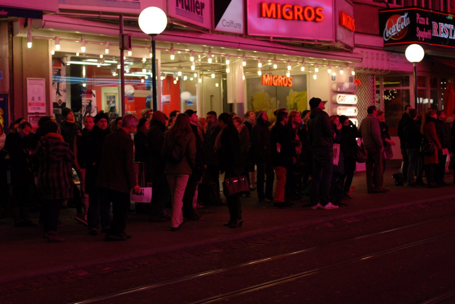 Figure 3: Spectators on the other side of the street